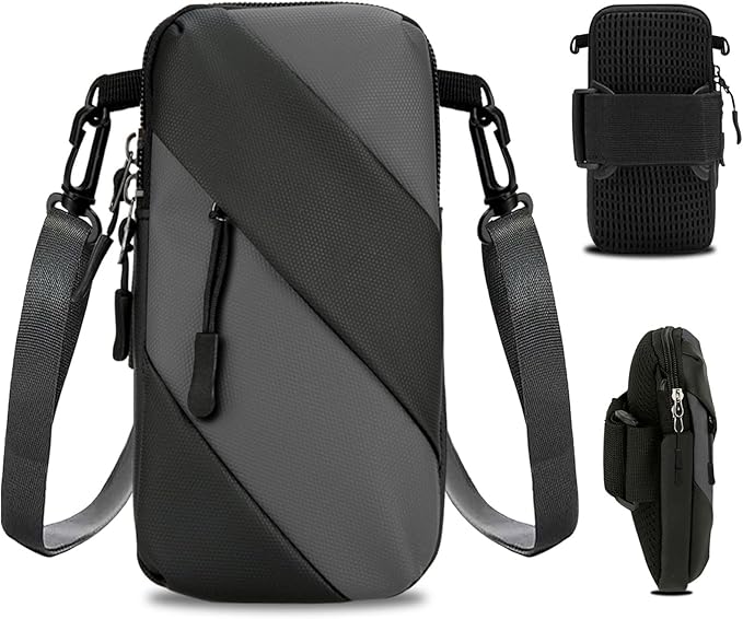 Armband Cell Phone Holder for Running,Crossbody Shoulder Holsters Bag with Arm Band for Women Men Kids,iPhone 15 14 13 12 11 Pro Max Xs Xr 8 7 6S 6 Plus SE Mini Galaxy Workout Walking Gym Arm Bags