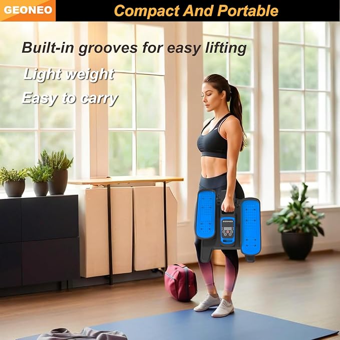 Under Desk Elliptical Machine, Electric Ellipse Leg Exerciser for Senior, Quiet and Compact Electric Seated Pedal Exerciser for Home with Monitor, Remote Control and 12 Adjustable Speeds