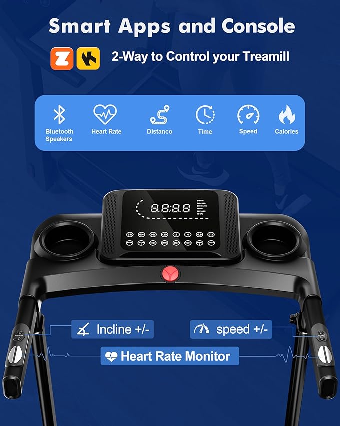 8.7MPH Walking Pad Treadmill for Home with Incline, 3.5HP Real Brushless Treadmill with Incline 350 lb Capacity, Double Deck Running Desk Treadmills Support App and Pre-Set Mode