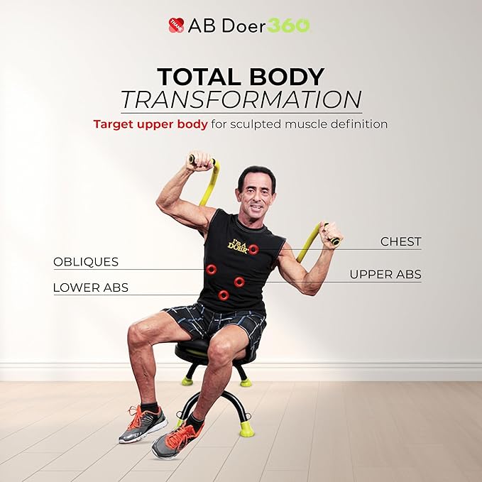 Ab Fitness Machine System Provides An Abdonimal And Muscle Activating Workout with Aerobics to Burn Calories and Workout