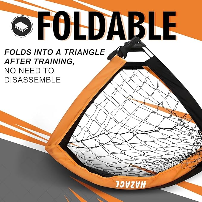 Kids Soccer Goal for Backyard, 6x4 9x5 FT Portable Soccer Nets Pop Up with Ball, Agility Ladder, Cones, Target & Carry Bag for Toddler Youth Outdoor Indoor Training Practice Sports Games Play