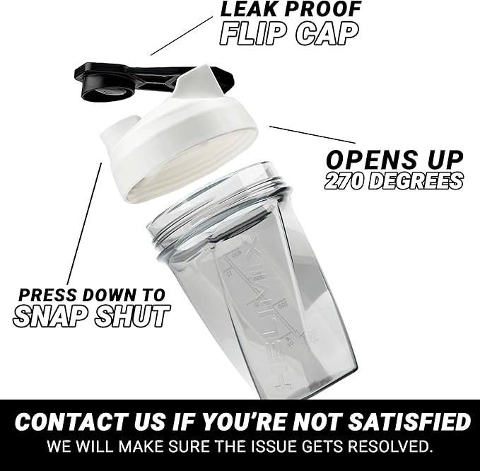 HELIMIX 1.5 Vortex Blender Shaker Bottle Holds Upto 20oz | No Blending Ball or Whisk | USA Made | Portable Pre Workout Whey Protein Drink Shaker Cup | Mixes Cocktails Smoothies Shakes | Top Rack Safe