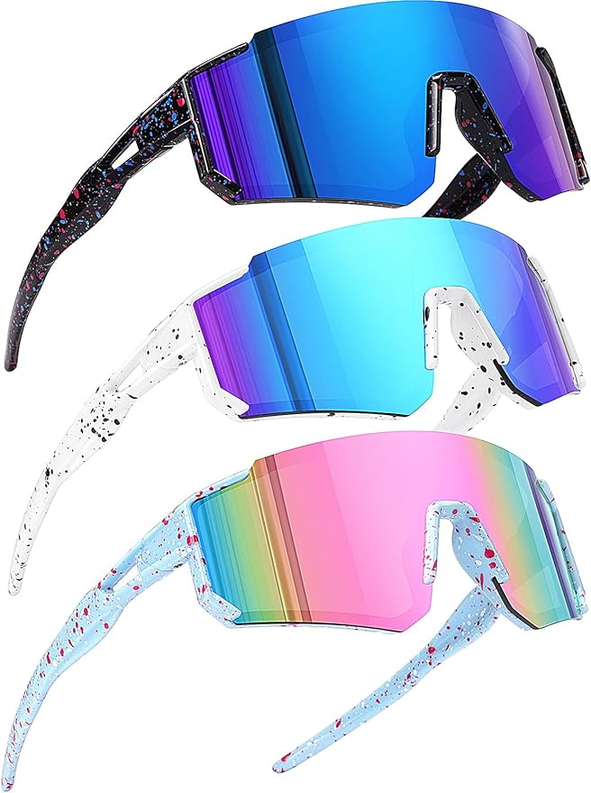 Youth Baseball Sunglasses Kids Sports Sunglasses for Boys Girls Softball Cycling Glasses UV400 Protection