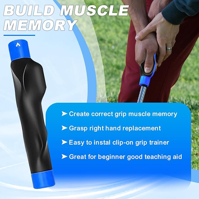 Golf Grip Trainer, Golf Club Grip, Golf Grip Training Aid, Helps Improve and Train Correct Hand Position (Right Hand )