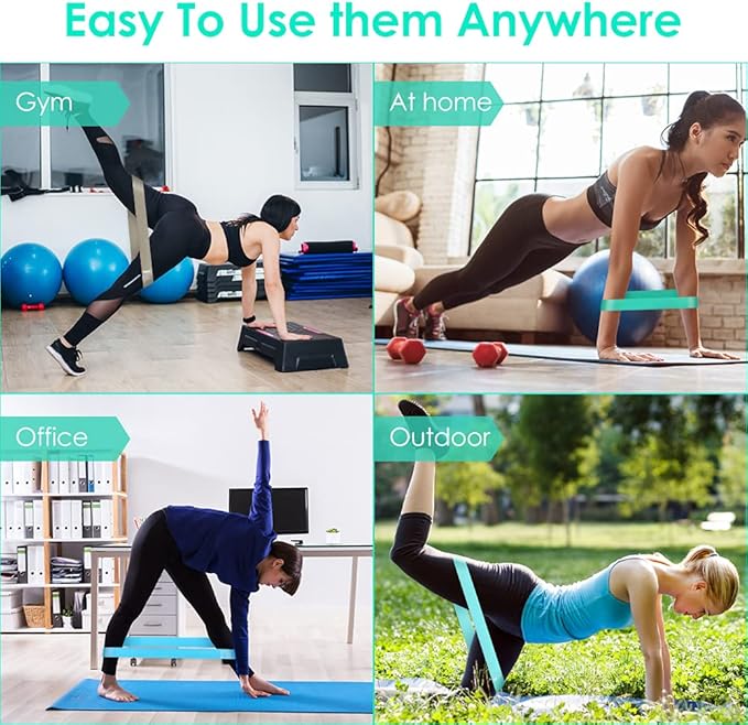 Resistance Bands Set, Workout Bands with Handles, Door Anchor, Ankle Straps and Carry Bag, Exercise Bands for Shape Body and Home Workouts