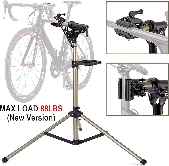 CXWXC Bike Repair Stand 88lbs- E Bike Stand for Maintenance Workstand - Ebike Repair Stand Shop Home Mechanics for Mountain Bike and Road Bike (Max. 88lbs)