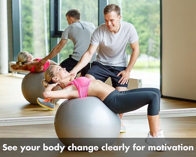 Hasipu Home Gym Mirror 71" L x 32" W - 1PC Large Full Body Mirror for Yoga, Wall-Mounted Mirrors for Fitness, Garage, Dance Studio, 0.16in Tempered Glass Frameless