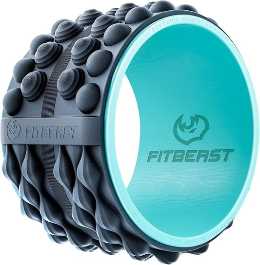 FitBeast Back Roller, Back Wheel Foam Roller - Targeted Muscle Roller for Deep Tissue Massage, Back Stretcher