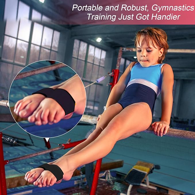 Shappy 2 Pairs Gymnastics Sticky Toes Tumbling Equipment, Cheer Coach Essentials, Back Handspring Helper for Stunt Coach, Athlete Adjustable Bands, Help Training Back Flip Tuck
