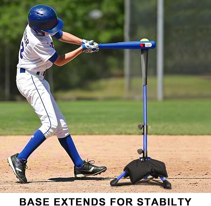 Baseball Tee for Kids,Batting Tee,Softball Tee,Youth Hitting Tee,Teeball Tee,Travel Tee,Easy Adjustable Height