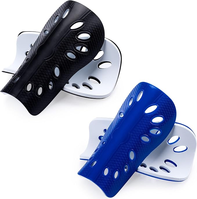 ANCIRS 2 Pair Soccer Shin Guards for Youth, Breathable Shin Guard Sleeves for Football Games, Protective EVA Cushion for Youth Men & Women