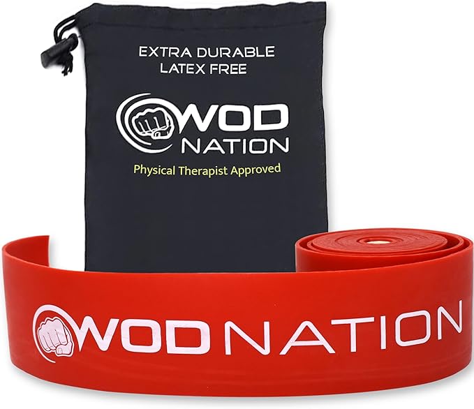 WOD Nation Muscle Floss Bands Recovery Band for Tack and Flossing Sore Muscles and Increasing Mobility : Stretch Band Includes Carrying Case