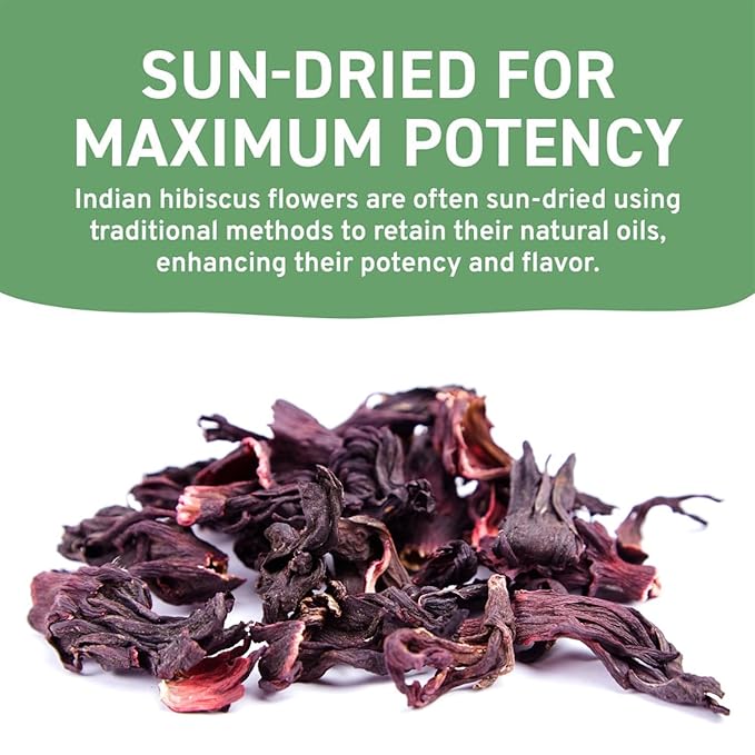HANDPICK, Hibiscus Flowers Dried (9oz) Caffeine Free |100% Pure Dried Hibiscus Flowers for Loose Leaf Tea | Floral Herbal Tea