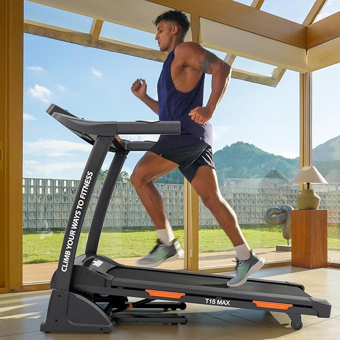 THERUN Incline Treadmill for Running and Walking, 300 lbs Weight Capacity Folding Treadmill with 0-15% Auto Incline, Wide Belt, 3.5HP, App, Heart Rate