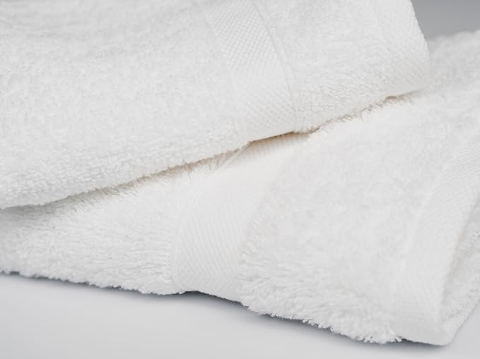 CH White Bath Towels Bulk - 22 x 44 Inches, 100% Cotton Economy Light Weight Towels for Commercial Use - Quick Dry, Ultra-Soft, and Absorbent Bulk Towels (36 Pack)
