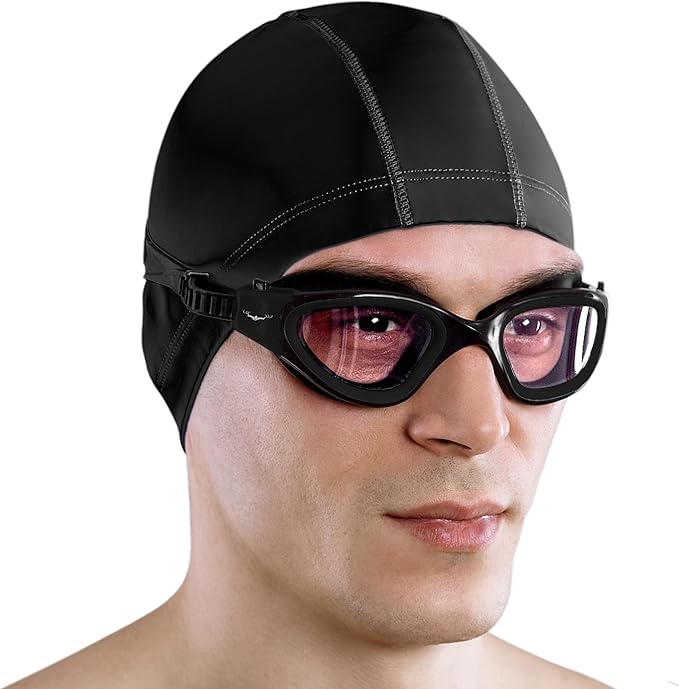 AqtivAqua Swimming Goggles, DX Wide View Swim Goggles for Adult Men Women, Anti Fog No Leaking