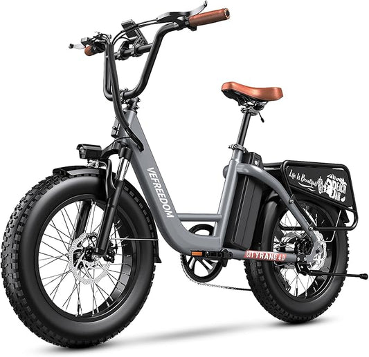 1500W Peak Motor Electric Bike for Adults Up to 80 Miles 30MPH Dirt Ebike 20" x 4 Fat Tire 48V 20Ah Removable Battery Mountain E Bike Commuter Full Suspension Bicycles for Men Women