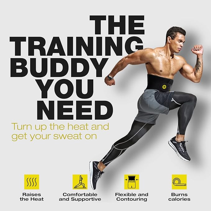 ActiveGear Premium Waist Trimmer & Trainer Belt for Men and Women - Sweat-Enhancing Slimming Wrap for Stomach, Adjustable Fit