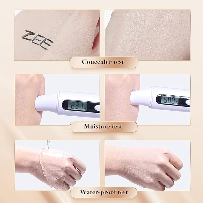 Mushroom Head Air Cushion CC Cream - BB Cream Foundation Makeup Moisturizing Concealer Long-Lasting, Cushion Foundation Full Coverage Self Adjusting for Mature Skin & All Skin Types （Medium Deep)