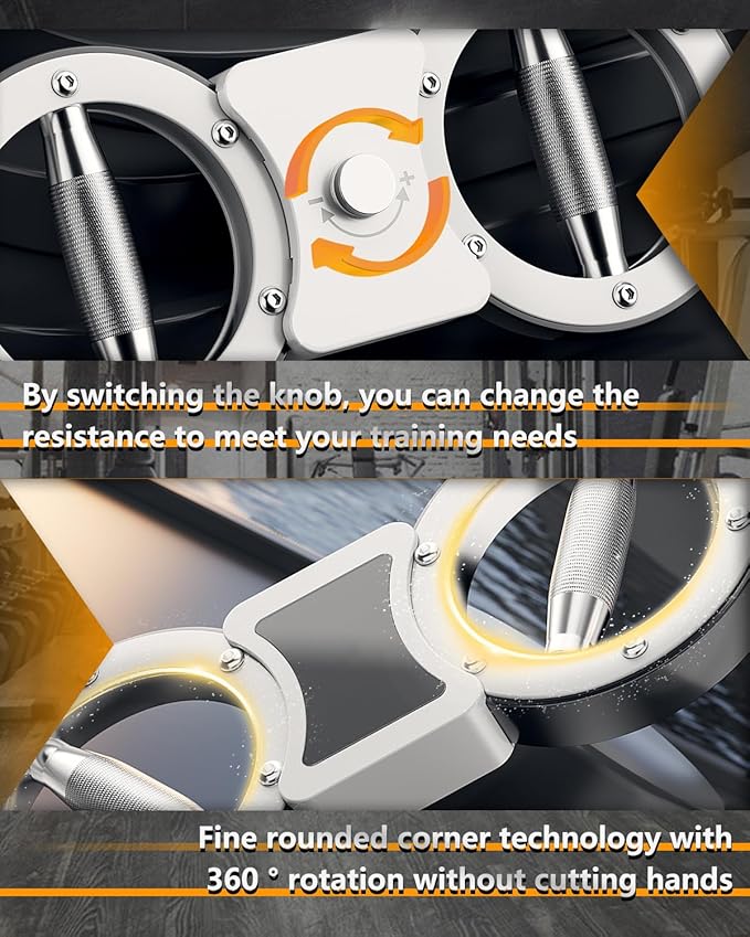 Rotator Burn Machine, 8-12LB Arm Exercise Equipment with Adjustable Resistance, Spinning Arm Machine, Gripster Forearm Trainer, 360 Degree Rotating Grips, Forearm Grip Strengthener