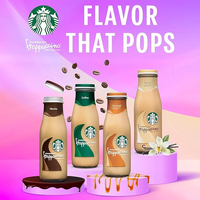 Starbucks Frappuccino Coffee Drink, White Chocolate Mocha 13.7 fl oz Bottles (12 Pack)