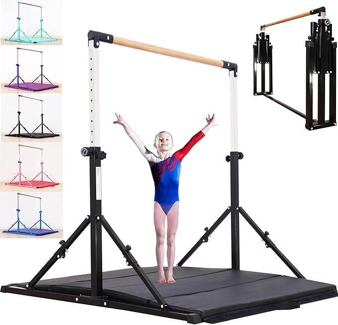 4FT/5FT Gymnastic Bar Set Gymnastics Horizontal Bar Gymnastics Kip Bar for Kids Home Use