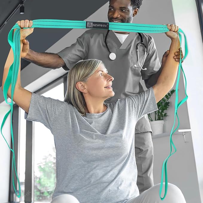 Premium Durable Stretch Straps with Loops, Stretching Strap for Physical Therapy, Multi-Loop Yoga Strap Fitness Exercise Strap for Yoga, Pilates, Dance, Flexibility&Exercise