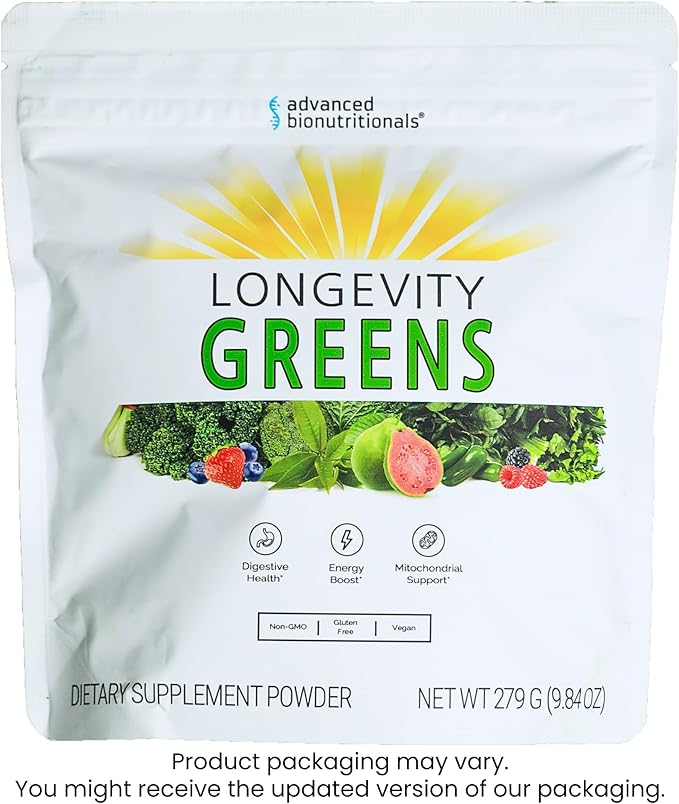 Advanced Greens Plus Powdered Superfood Formula 50 Fruits, Vegetables, Herbs, and Superfoods - Vegan, Vegetarian - 9.84 OZ - 279 g