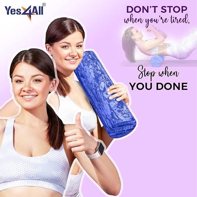 Yes4All EVA Firm Foam Roller for Back - Round Back Roller for Exercise, Yoga & Pilates 12/18/24/36 inch