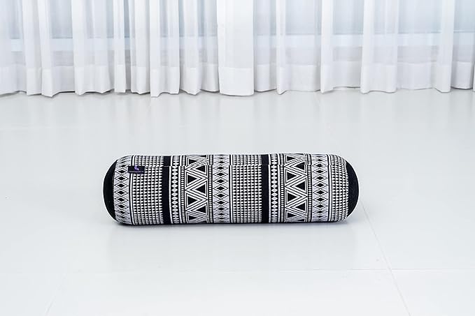 Leewadee Small Yoga Bolster – Shape-Retaining Cervical Neck Roll, Tube Pillow for Comfortable Reading, Kapok Filling, 22 x 6 x 6 inches