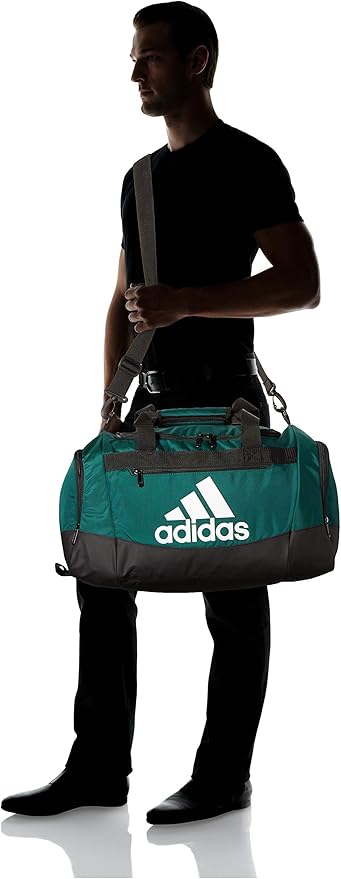 adidas Unisex Defender 4.0 Gym Duffel Bag for Men and Women, Team Dark Green, Small (38L)