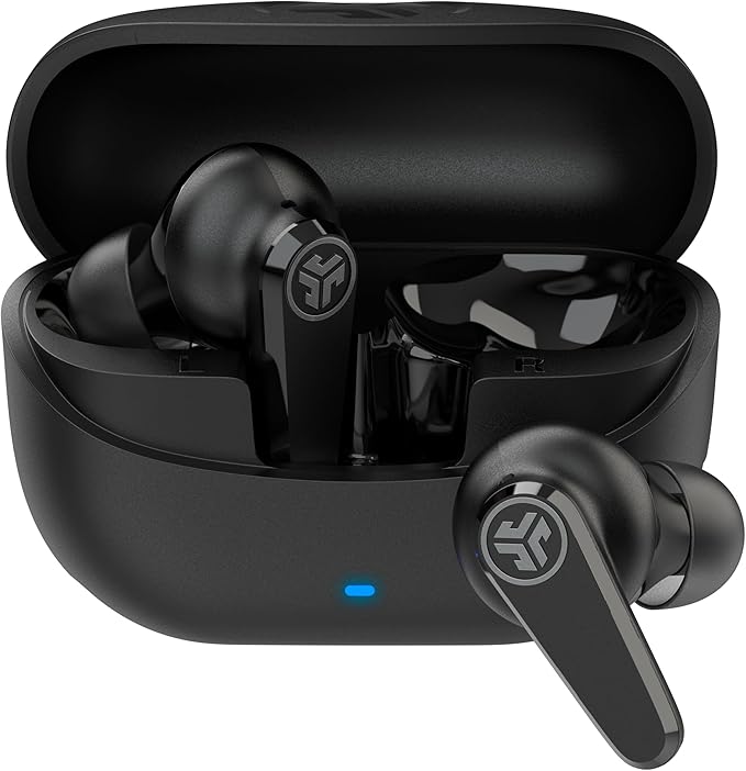JLab Go Pods ANC True Wireless Bluetooth Earbuds & Charging Case, Hybrid Active Noise canceling + Be Aware for Safe Listening, 26+ Hours Total Playtime, Clear Calls, Custom Sound via App, Black