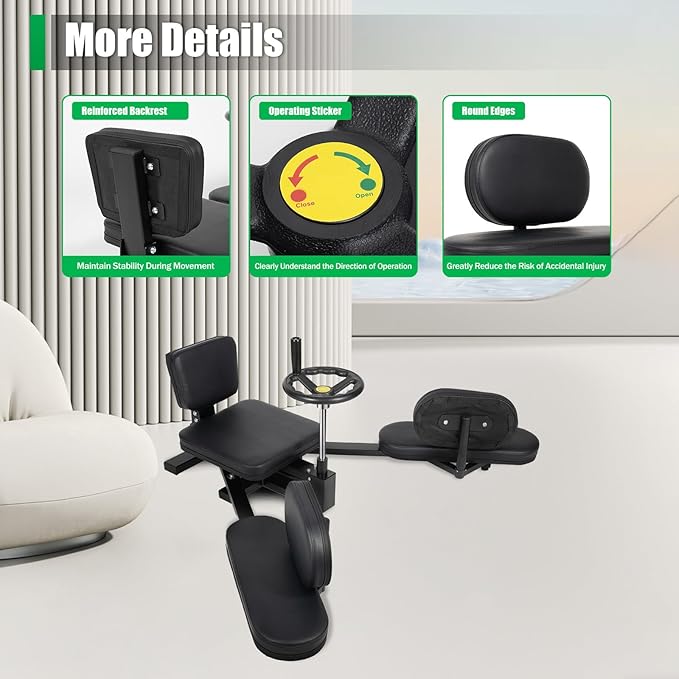 YIYIBYUS Leg Stretcher, 220LBS Splits Machine for Flexibility Kids Adults, Heavy Duty Steel Frame Leg Stretching Training Machine for Home Gym