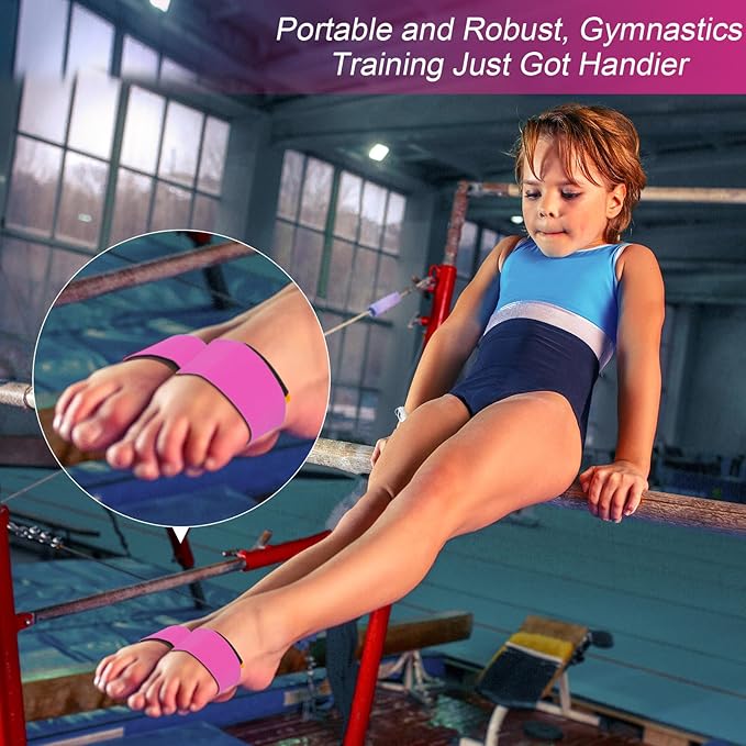 Shappy 2 Pairs Gymnastics Sticky Toes Tumbling Equipment, Cheer Coach Essentials, Back Handspring Helper for Stunt Coach, Athlete Adjustable Bands, Help Training Back Flip Tuck