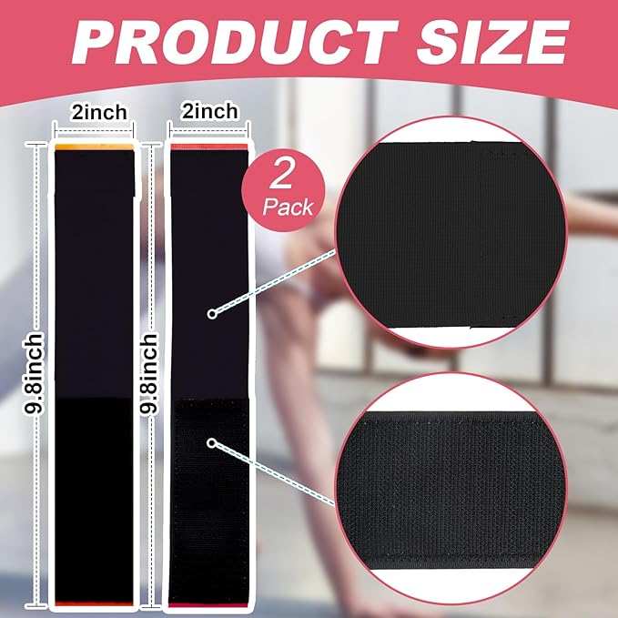 Shappy 2 Pairs Gymnastics Sticky Toes Tumbling Equipment, Cheer Coach Essentials, Back Handspring Helper for Stunt Coach, Athlete Adjustable Bands, Help Training Back Flip Tuck