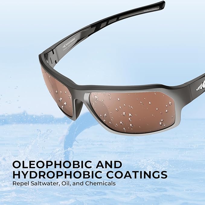 KastKing Chippewa Polarized Fishing Sunglasses, UV400 Protection Full Wrap Frame Sports Cycling Sunglasses, 1.0mm TAC Lenses