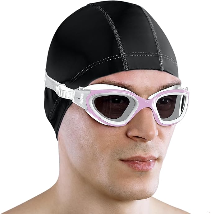 AqtivAqua Swimming Goggles, DX Wide View Swim Goggles for Adult Men Women, Anti Fog No Leaking