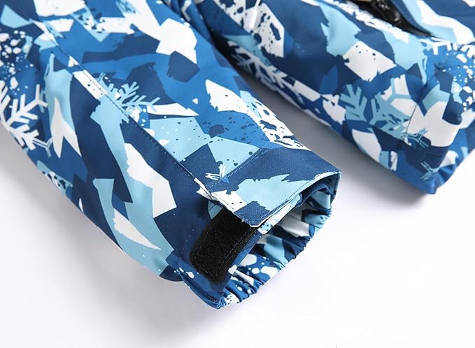 Keevoom Boys Winter Coat Ski Jacket Windproof Kids Snowboard Warm Fleece Snow Coat Waterproof Outdoor Hooded Ski Coats