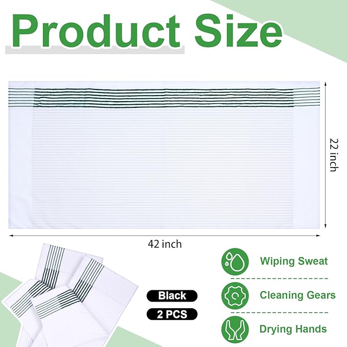 Mixweer Caddy Golf Towel 22" x 42" Large Caddy Towel Camping Sport Towels Cotton Soft Towels for Man Golf Lovers