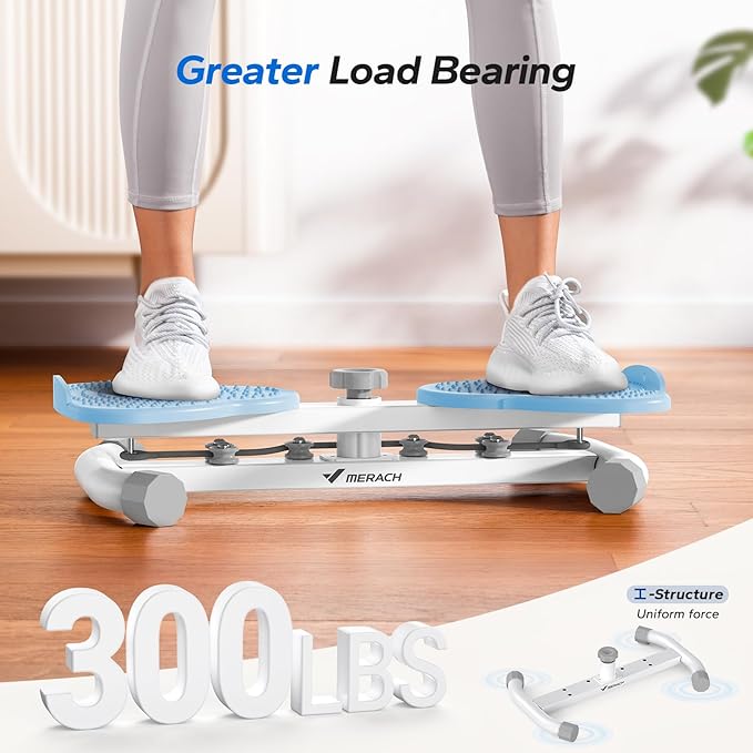 MERACH Waist Twister, Ab Machine with 300 lbs Weight Capacity, Abs Workout for Slim Waist and Core Ab Exercise, Noiseless Home Gym Exercise Equipment for Women Men