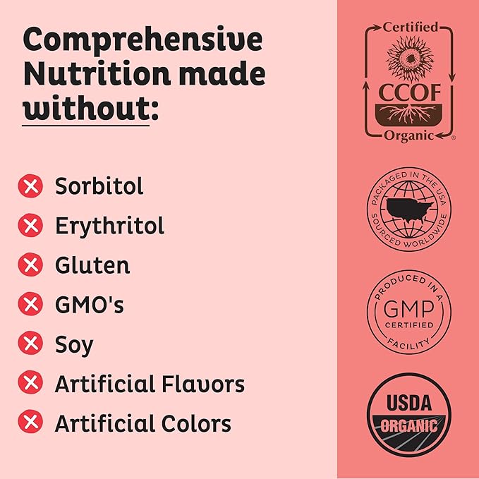 KOS Vegan Protein Powder, Strawberry and Cream Organic Pea Protein Blend, Plant Based Superfood with 12 Vitamins and Minerals, Made Without Dairy - Meal Replacement for Women & Men, 15 Servings