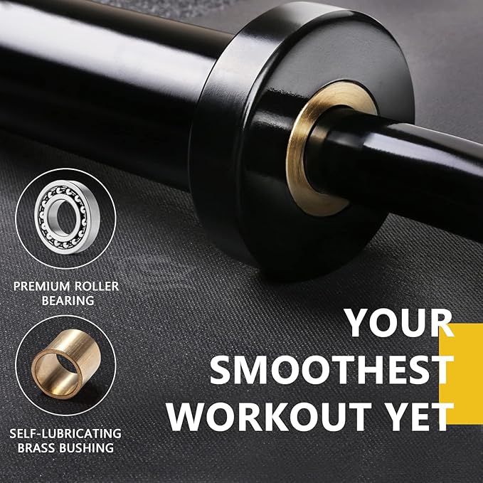LIONSCOOL Premium 4ft/4.9ft/6ft Barbell for Strength Training and Olympic Weightlifting, 2 Inch Bar for Squats, Curls, Deadlifts, Presses, Hip Thrusts, 350lbs/500lbs/700lbs Weight Capacity