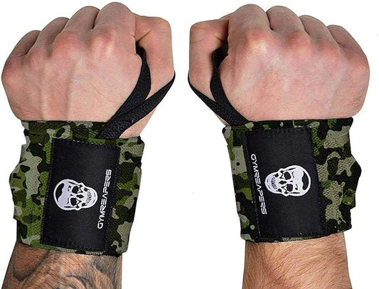 Gymreapers Weightlifting Wrist Wraps (IPF Approved) 18" Professional Quality Wrist Support with Heavy Duty Thumb Loop - Best Wrap for Powerlifting Competition, Strength Training, Bodybuilding