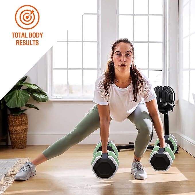 SKOK 25/55 lbs Pair Adjustable Dumbbells Set, Adjustable Weights Dumbbells Set for Men and Women with Anti-Slip Fast Adjust Weight by Turning Handle,Black Dumbbell with Tray