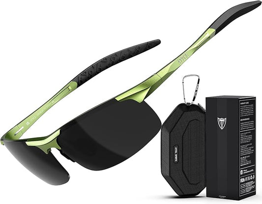 ATTCL Men's Sports Polarized Sunglasses Men for Driving running Fishing Golf - UV Protection Sun glasses Metal Frame