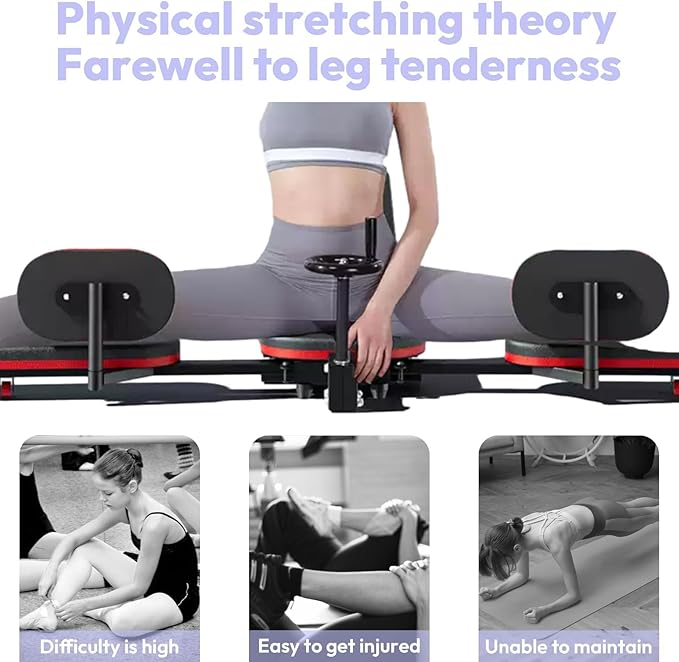 Pro Leg Stretcher 330LBS Leg Stretch Machine Heavy Duty Steel Frame Leg Stretcher Machine Training Fitness Equipment Leg Stretcher for Home Gym