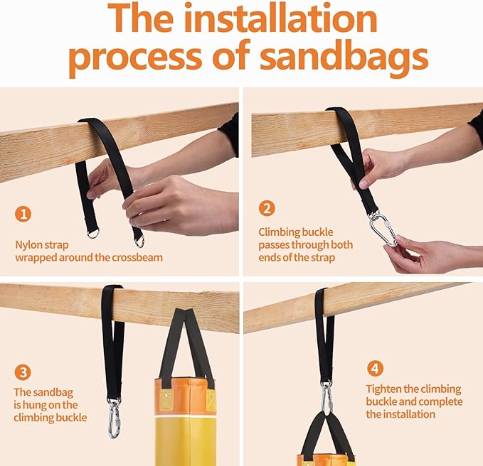 Heavy Bag Hanger, Punching Bag Hanger, Heavy Bag Mount, Punching Bag Stand for Heavy Bag, Heavy Bag Strap Hanger for Home Gym Training Workout (1 pcs)