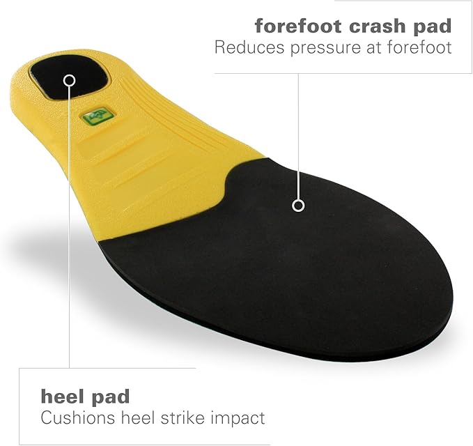 Spenco Polysorb Cross Trainer Athletic Cushioning Arch Support Shoe Insoles, Green, Women's 11-12.5/Men's 10-11.5