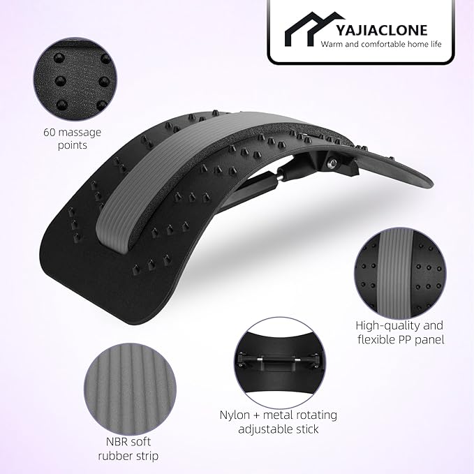 Back Stretcher for Lower Back Pain Relief，Adjustable, Portable, Durable-Unique Labor Day & Back to School Gifts,Sports Fitness Relaxations Gift，Home Office Travel Essentials.