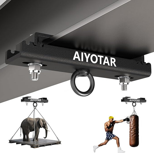 I Beam Clamp Hanger Mount, Heavy Duty Steel Beam Clamp, Heavy Punching Boxing Bag Hanger 5600LB Maximum Bearing Capacity H beam clamp hanger for Boxing Muay Thai MMA Training Gym Swing Trapeze Hammock